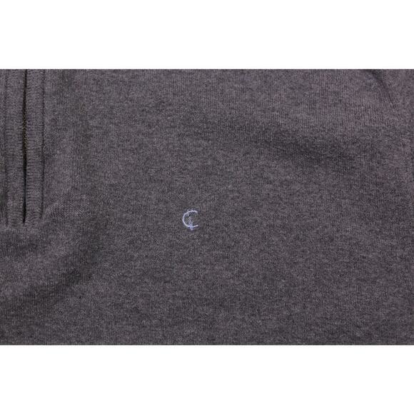 Criquet Gray Cotton Knit Quarter 1/4 Zip Pullover Men's Large - Picture 4 of 7